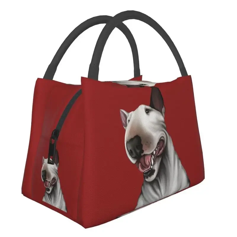 

Bull Terrier Dog Insulated Lunch Bag for Women Resuable Animal Pet Puppy Cooler Thermal Lunch Tote Beach Camping Travel