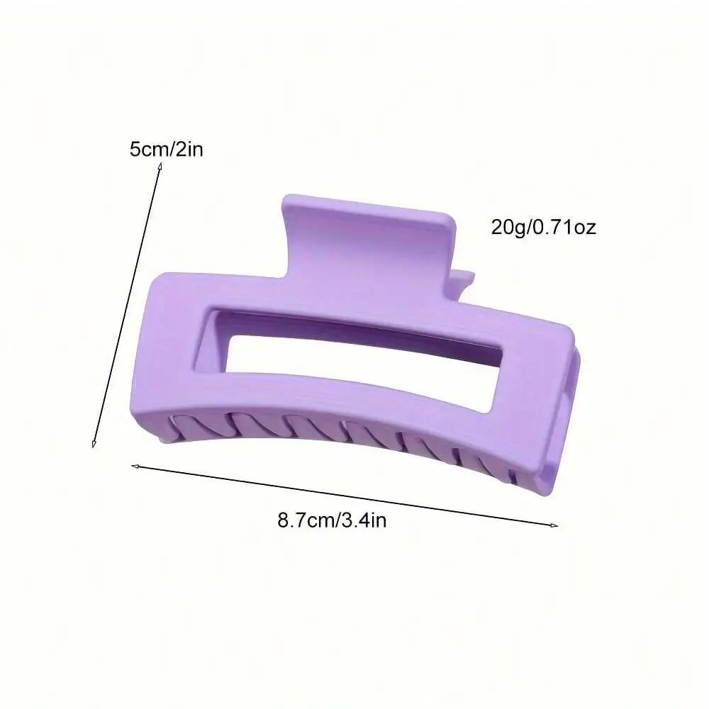 Rectangular hair claw clips solid color non-slip strong chin clip styling accessories girls 6