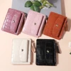 Fashion Female Wallet Short Multi Layers Purse Card Organizer Vintage Ladies Clutch Handbags with Alligator Patterns Designed 1
