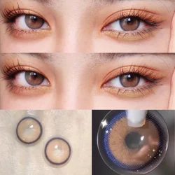 Natural Colored Eye Contacts for Women - Soft, Comfortable Disposable Lenses for Effortless Beauty and Everyday Style (Brown)