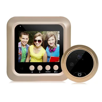 Cat Eye ad alta definizione da 2,4 pollici Smart IR Visione notturna Mini videocamera di sicurezza Rilevazione movimento Campanello Schermo Visualizzatore porta