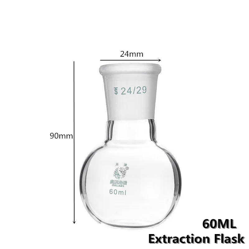 3Pcs/set 60/150/250ml Lab Glass Soxhlet Extractor Condenser Set with Flat Bottom Flask Tube Lab Glassware Kit School Tools