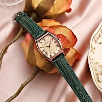 1pcs Vintage Wine Bucket Quartz Watch for Women Fashion Simple Belt Watch Temperament Accessories Girl Party Gifts 2