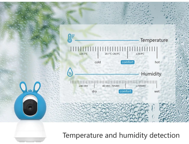 4.5Inch Screen 4MP Temperature Monitoring Intercom Baby Monitor  Wireless PTZ Night Vision Feeding Remind BabySitter Baby Camera 2