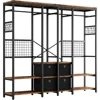 Garment Racks with Shelves, 4 Drawers and 8 Hooks, Heavy Duty Closet Organizer for Hanging Clothes, Freestanding Closet 6