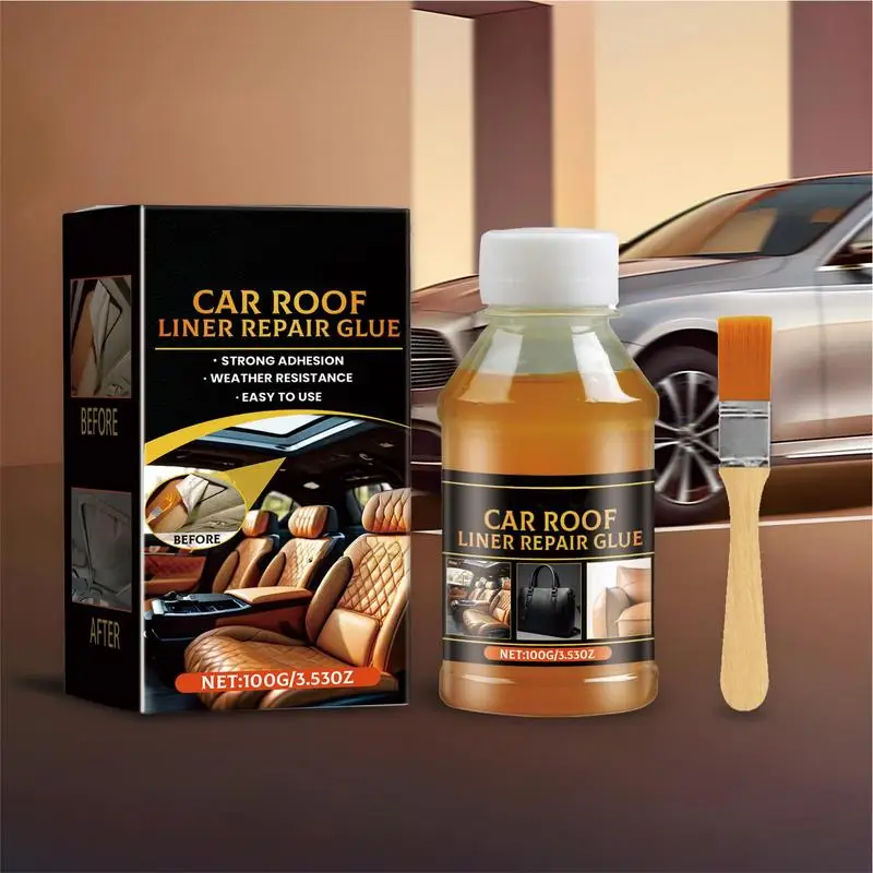 Cars Headliner Fabric Glue Artificial Leather Glass Glue All-Purpose Wooden Crafts Adhesive Quick Drying Cloth Roof Repair Glue