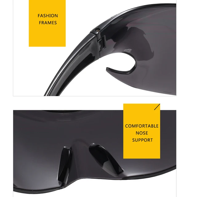 Y2K Rimless One Diece Wrap Körül A Napszemüvegek Új Divatos Sportok Kerékpáros Egyedi Szabálytalan Napsütemények Tervezője - Image 6