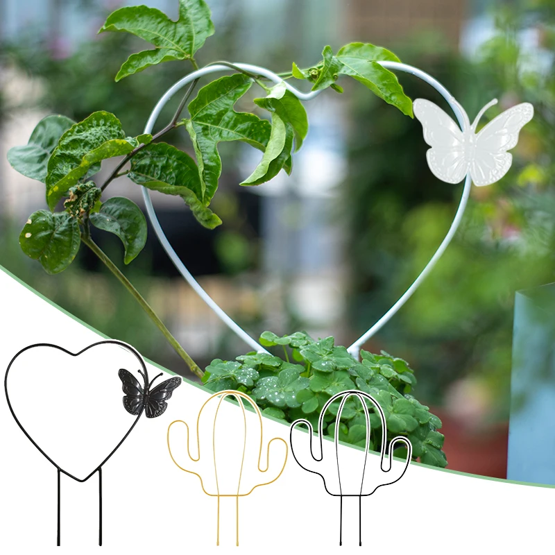 

Vine Climbing Rack Metal Rattan Flower Support Stake DIY Potted Plant Growing Stake Stand Backyard Support Frame Garden Decor