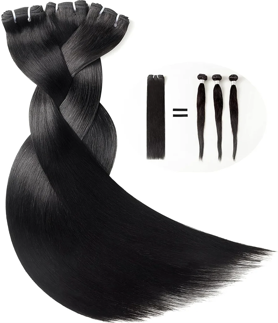 Straight Bundles Human Hair 13A Brazilian Raw Virgin Human Hair Bundles Quick Weave Extension Natural Color for Women