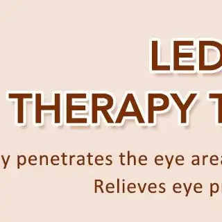 White ABS Eye Massager with LED Light Therapy for Relaxation
