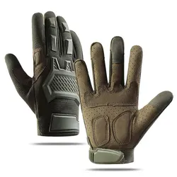 Tactical Touchscreen Full - Finger Anti - Slip Gloves for Climbing and Training (SMT043B - green)