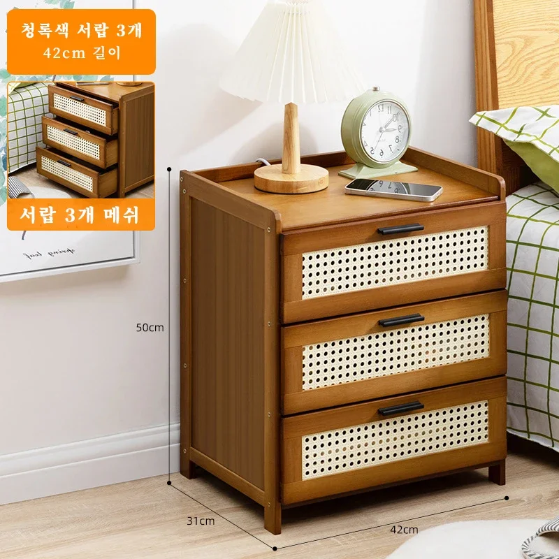 Nightstand Bedroom Multi-functional Small Storage Cabinet Bedside Shelf