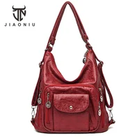 Women's Waterproof Anti Theft Leather Backpack for Girls Shoulder Bags Multifunctional Large Capacity Travel Backpacks Mochilas 1