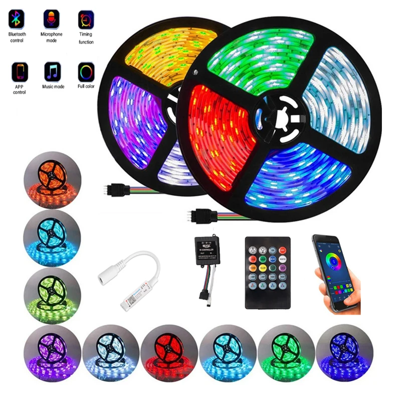 

Светодиодная лента с дистанционным управлением, 5-20 м, 5050 RGB, 12 В