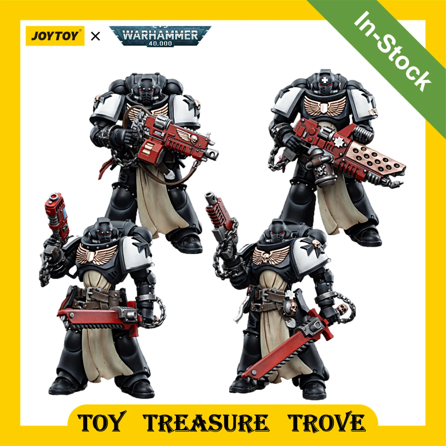Joytoy Warhammer 40K Action Figure Black Templars Army Primaris Crusader Squad Anime Modello Militare Giocattolo Decorazione Della Stanza Regalo