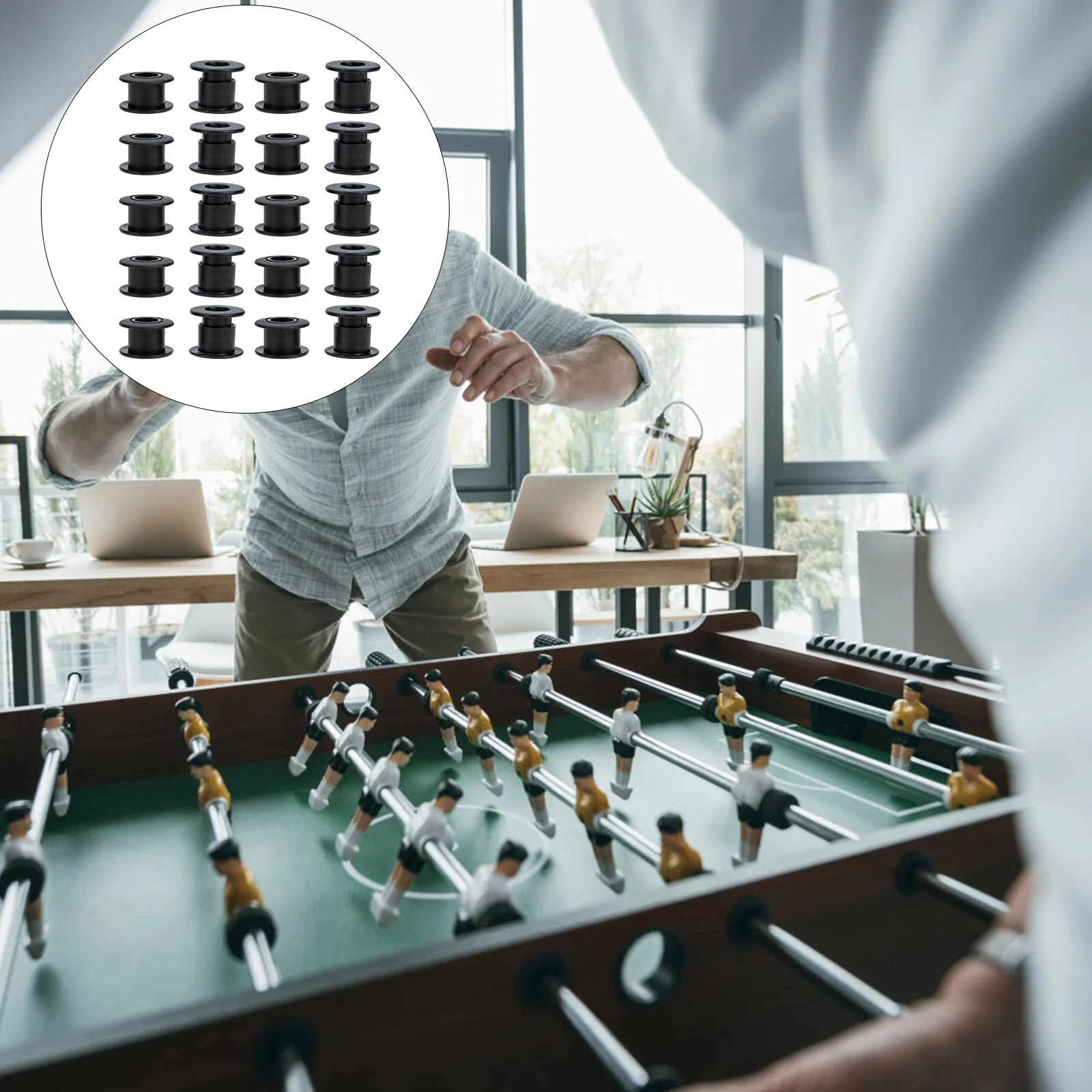 

10 Pairs Foosball Accessories Fun Games Tabletop Bushings Football Supplies Soccer Balls Shaft Parts Machine Bearing Component