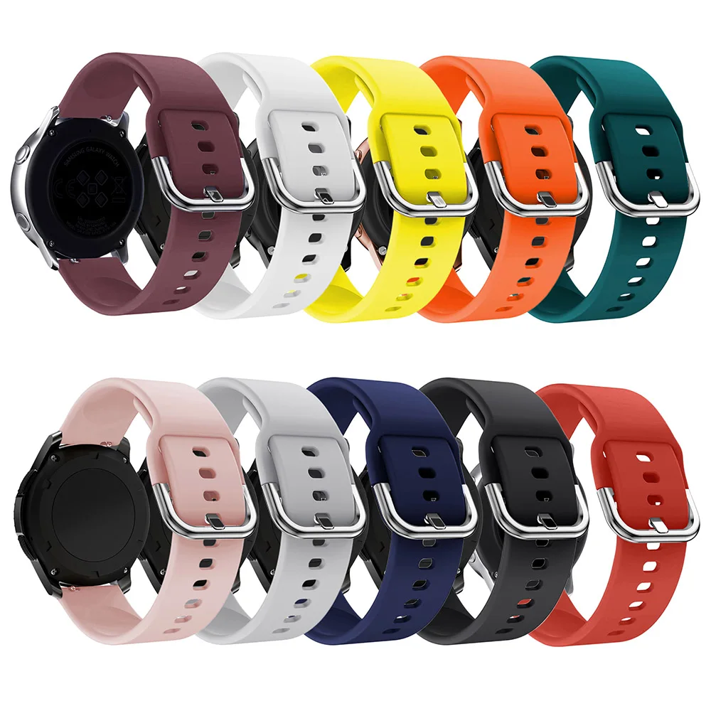 Set of 10 Silicone Watch Bands in Various Sizes (18mm, 20mm, 22mm)