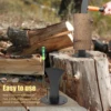 Wood Splitter Manual Log Splitter High Strength Steel Kindling Splitting Woods Splitting Stand Compact Small Firewood Cutter 3