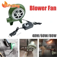 Electric Blower Fan BBQ Fan 100v 220v Suitable for Barbecue Mini Blacksmith Forges Blower with Speed Adapter AC100-240V M89B 2