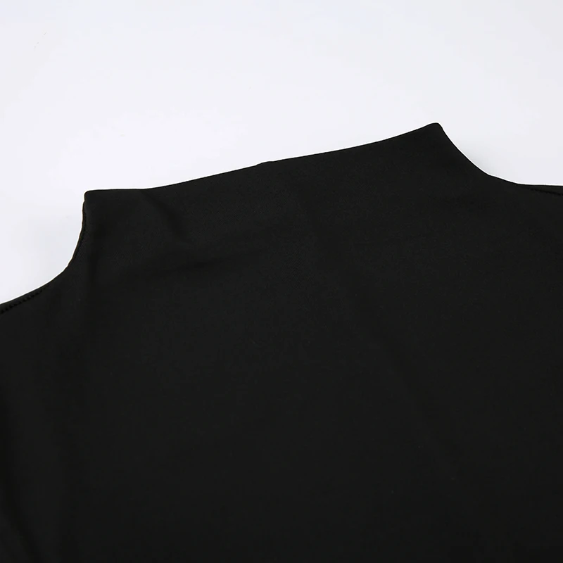 Turtleneck Sleeveless Vest Shirts Women Black Solid Simple Basic Elegant Tank Tee Side Shirring Slim Tops