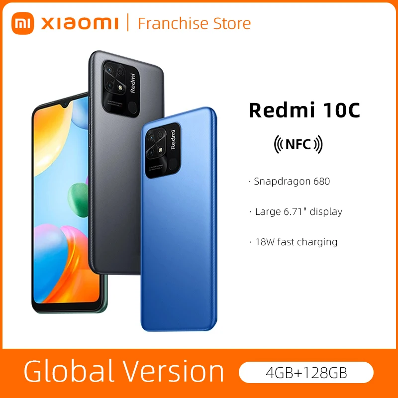 Original Redmi 10c Smartphone Snapdragon 680 64gb / 128gb 6.71" Hd