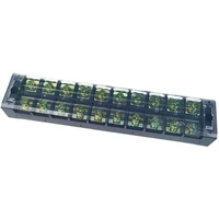 1Pcs TB4510 45A 600V Dual Row Barrier Screw Terminal Block Strip Wire Connector Insulated DIY Electrical Fix Fence High Quality 3