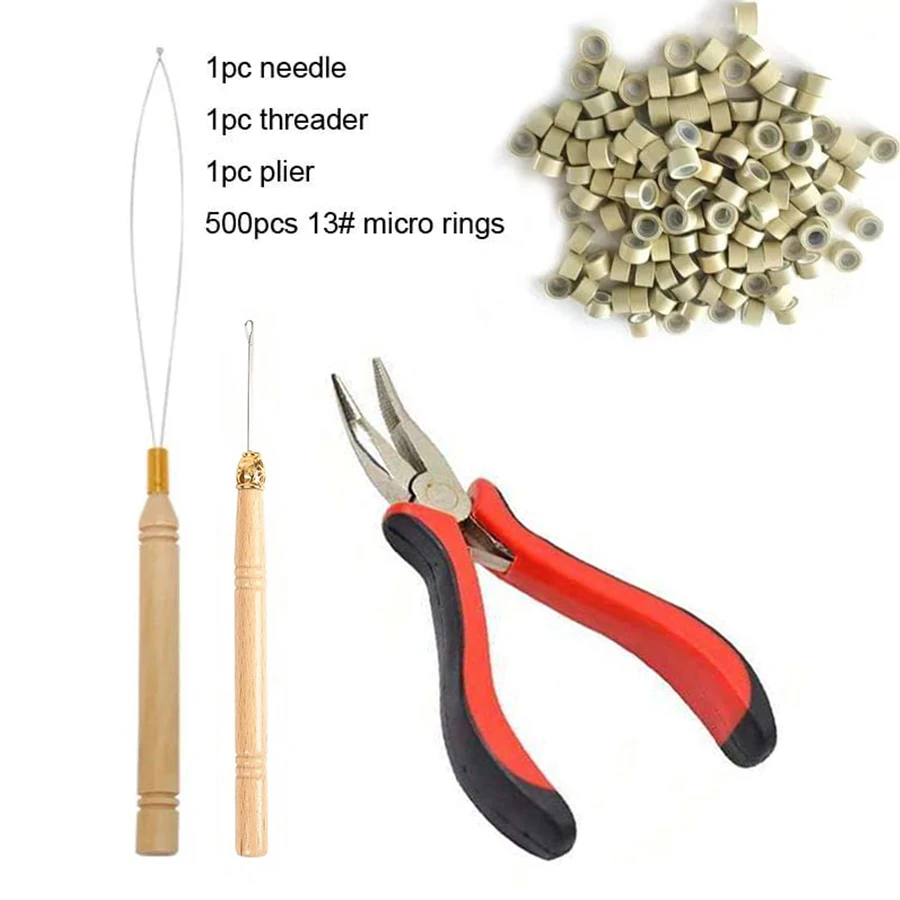 Hair Extensions Beads Tools Kit