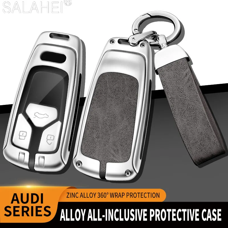 

Car Key Cover Case Holder Protector For Audi A4 B9 A5 A6 8S 8W Q5 Q7 4M S4 S5 S7 TT TTS TFSI RS Key Bag Car Interior Accessories