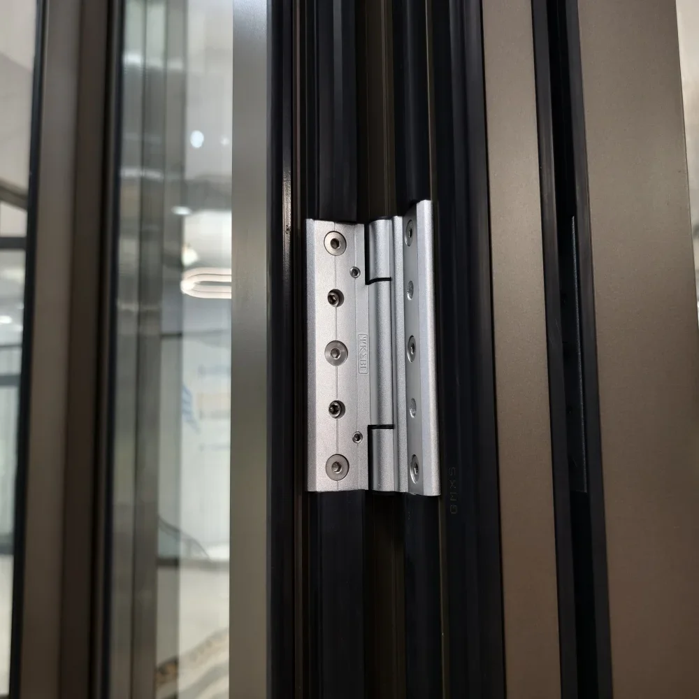 Accordion Type Folding Door Outdoor Multi Locking Folding Patio Doors Metal Frame Exterior Vertical Bi Aluminum Doors