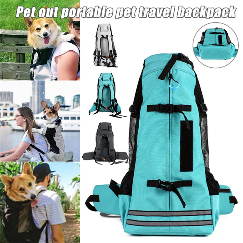 Pet Carrier Bag Pet Carrying Bag Pet Backpack Puppy Carrier Bag Reflective Breathable for Corgi Bulldog Large Dogs Adjustable Outdoor Hiking