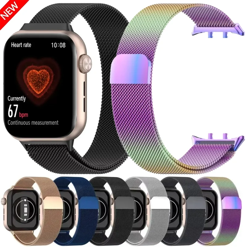 Sleek Magnetic Stainless Steel Milanese Strap - Breathable Replacement Bracelet