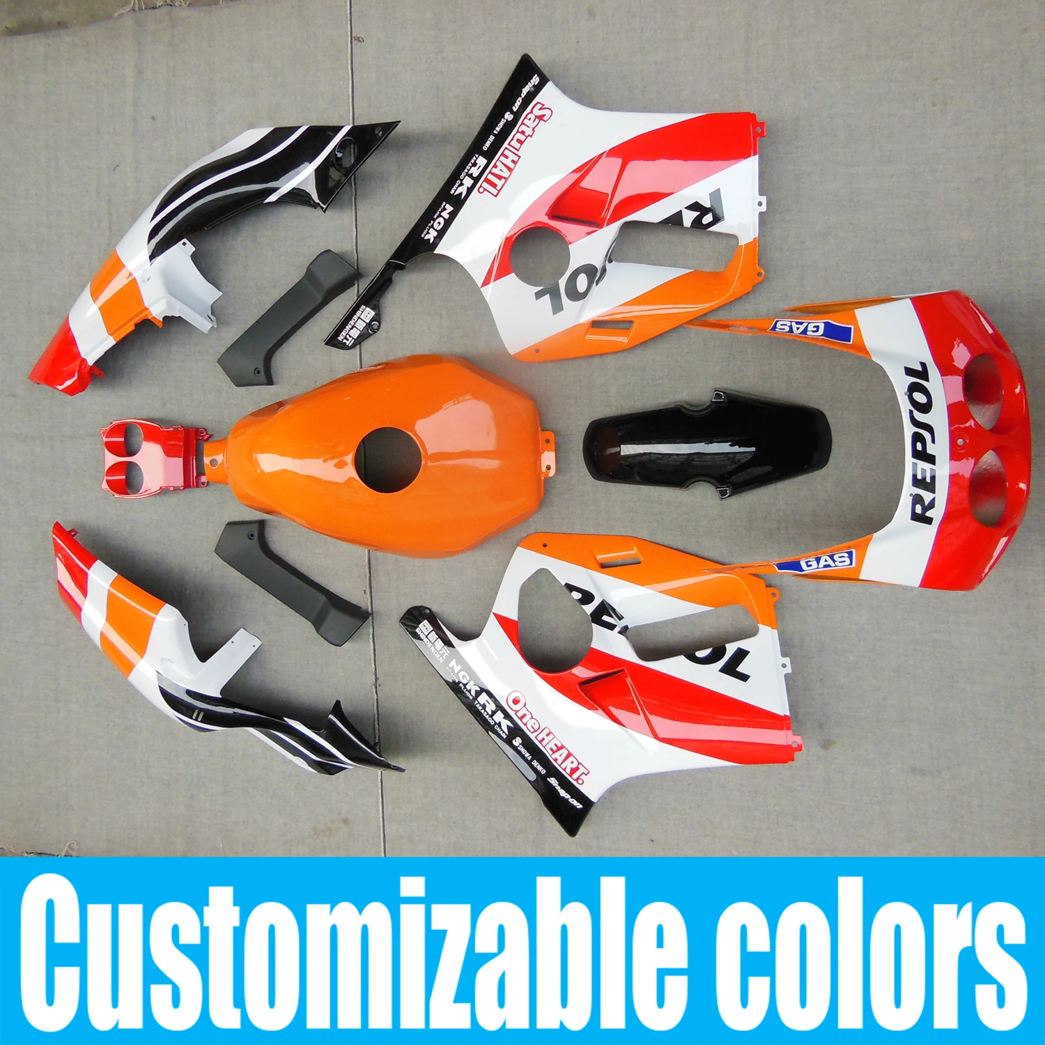

Подходит для Honda CBR250R MC19 1988 - 1989 комплект обтекателей панелей кузова мотоцикла CBR250 CBR 250 R NC19 CBR19