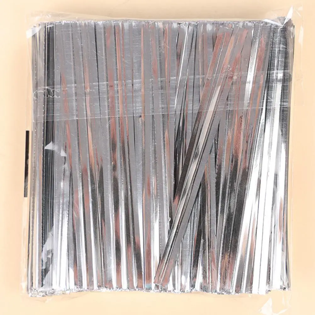 800pcs 8cm Gold/silver Metallic Twist Ties Wire Sealing Binding Wire For Plastic Cello Lollipop Candy Bags Party Gifts