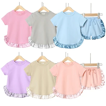 Girls Cotton T-Shirt Shorts Set 1