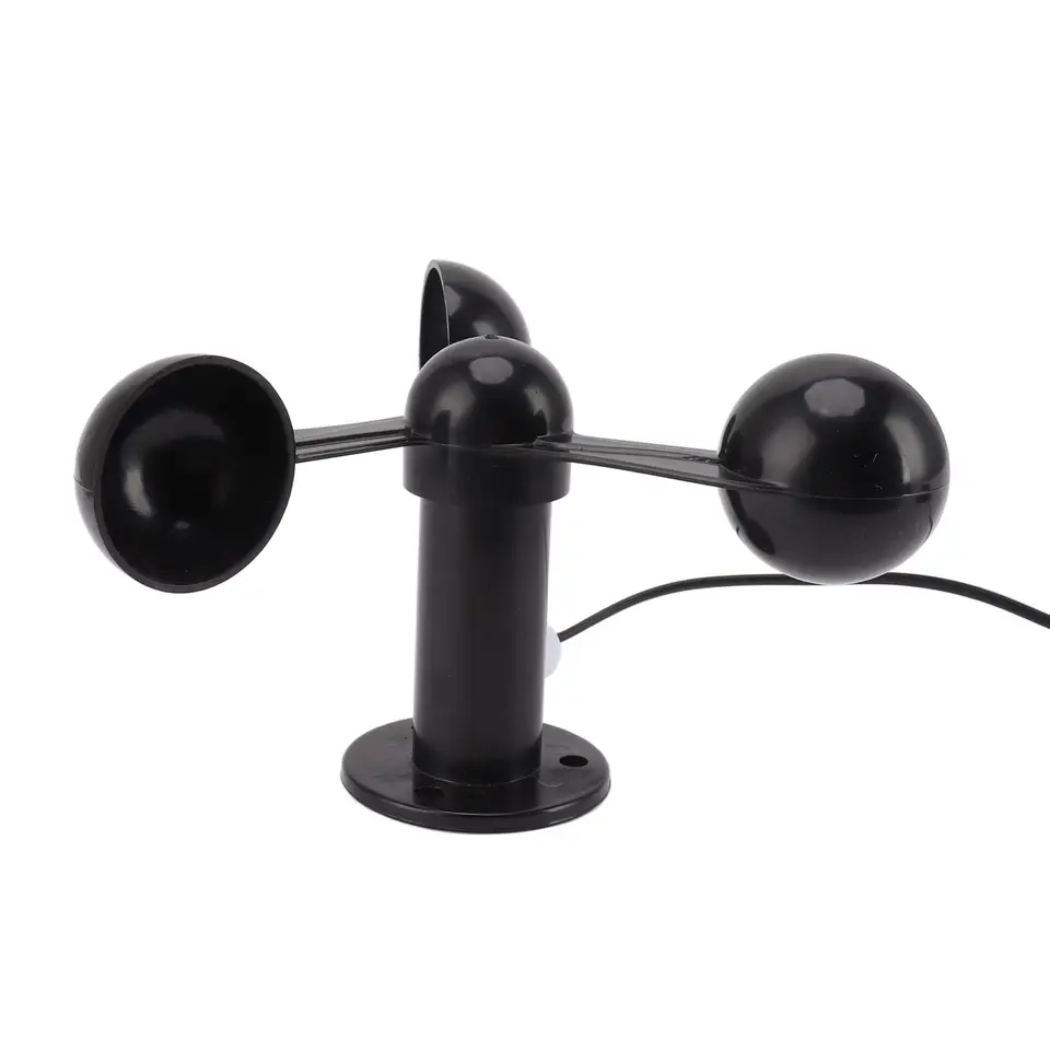 Three Cups Wind Speed Sensor Monitoring 8M 360 Degree Anemometer Cups Waterproof Accurate Wind Speed Detector for Outdoor 0‑3.8v image 4