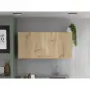 Napoles 39" W Double Door Wall Cabinet White - Light Oak 1
