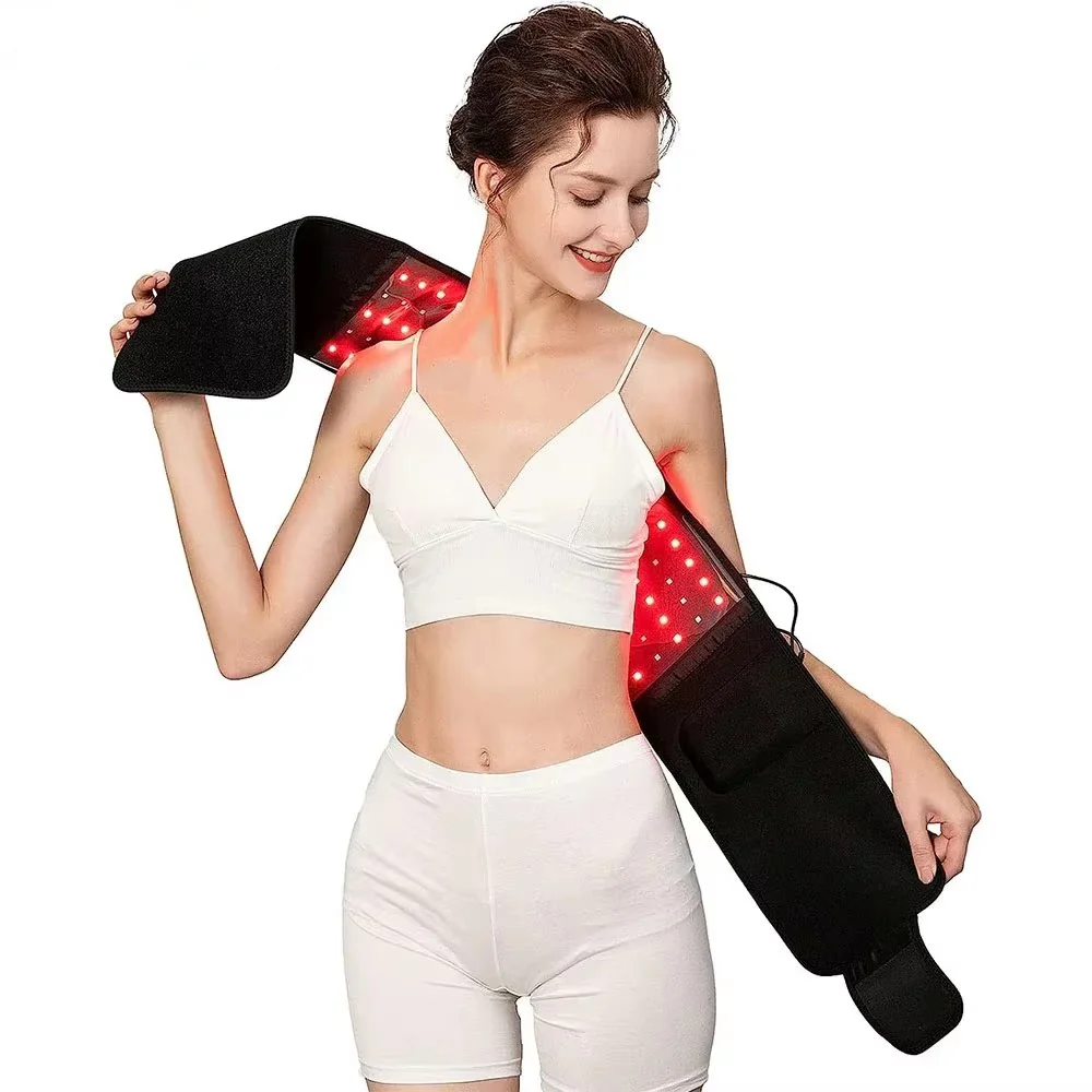 Red Light Therapeutic Belt, Near Infrared Light Therapeutic Pads for Wrapping Body Slimming Pain Relief with Timer Controller
