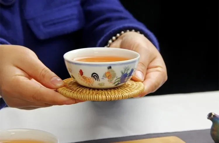 Ming dynasty replica chicken color bucket cylinder cup archaize half hand-painted jingdezhen kung fu tea cups sample tea cup