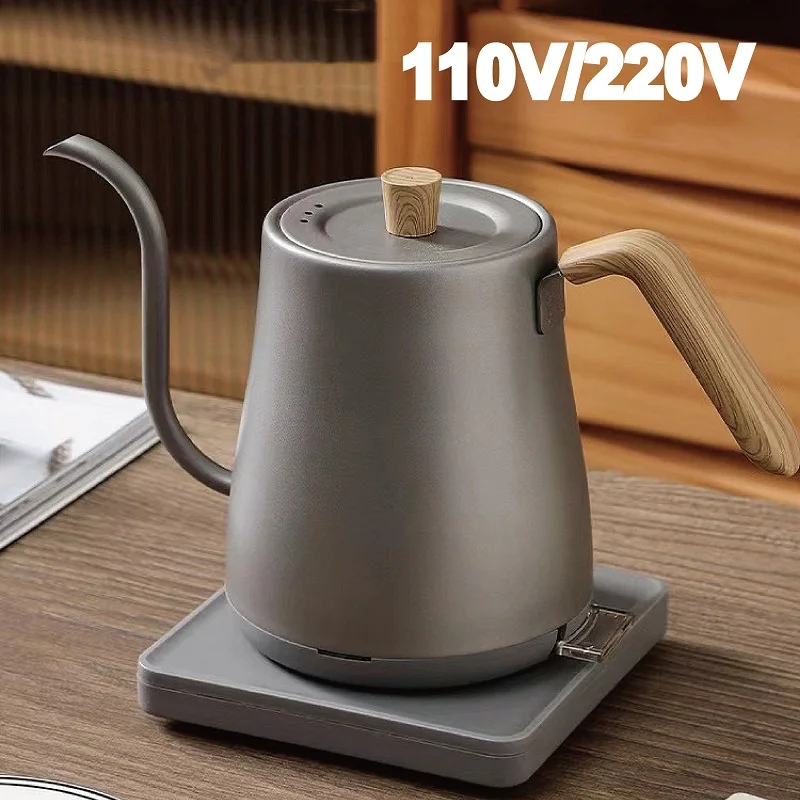 

1000W Electric Kettle Coffee Pot Slender Mouth Pot Gooseneck Jug Teapot 304 Stainless Steel Kettle Automatic power-off 110V/220V