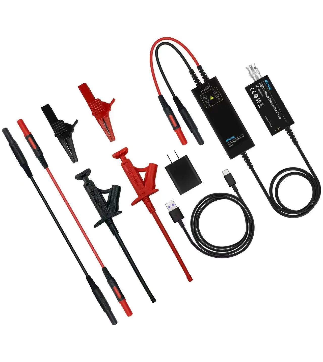 Micsig 고전압 차동 프로브 DP10013(DP1500)DP1007(DP700) DP2003 키트-3.5ns 상승 시간 50X  500X 감쇠율