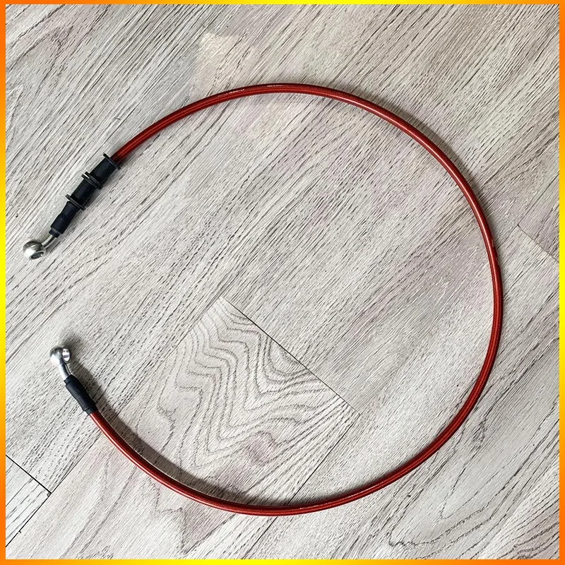Motorcycle Brake Hose 40cm-80cm Universal Brake Cable Line 28&deg; Braided Steel Hydraulic Clutch Radiator Oil Cooler Dirt Bike Racing Brake Hose Lines Bike Brake Cable