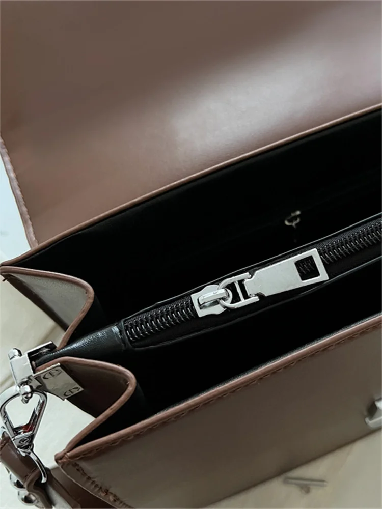 Vintage Business für Frauen 2023 Mode Designer Taschen Tote Doppel Riemen Reine Farbe PU Leder Schulter Umhängetasche_voghion.com