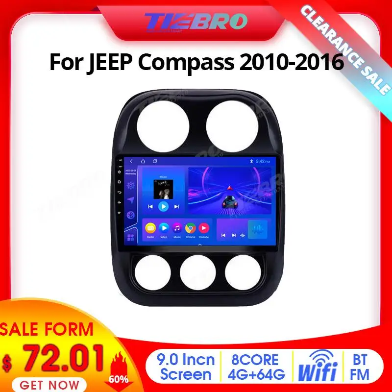 

Автомагнитола Tiebro для JEEP Compass 60%-2010 с GPS-Навигатором, стерео-приемником, автомагнитола на платформе Android 10 со скидкой 2016, типоразмер 2DIN