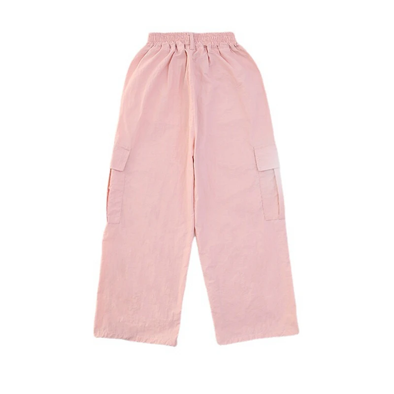 Teenage Girls Straight Cargo Pants with Four Pockets Summer Fashion Kids  Clothes High Waist Long Trousers 5 6 8 10 12 14 Years