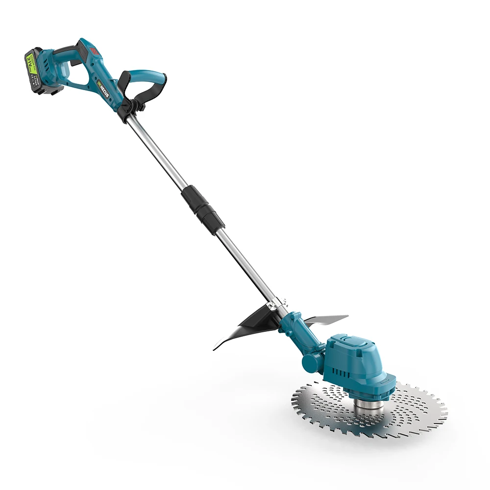 9 Inch Brushless Electric Lawn Mower Length Adjustable Cordless Rechargeable Gra