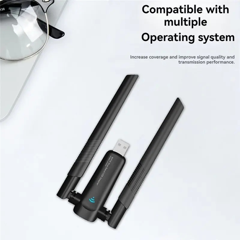 1800Mbps Wifi 6 USB 어댑터 5G/2.4Ghz Wi-Fi 무선 네트워크 카드 고출력 안테나