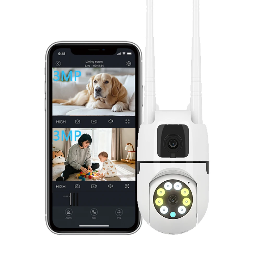 1-4pcs WiFi Dual Lens Minion Camera - Waterproof, Indoor Outdoor Use, Dual Lens Linkage, Cloud Storage, Motion Sound Detection 6
