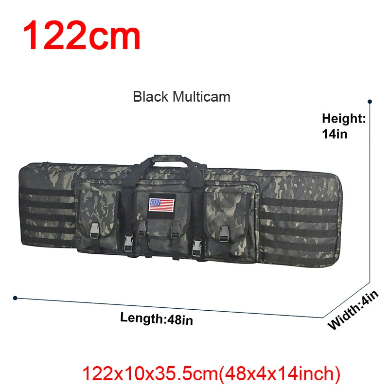 122cm Black Multicam