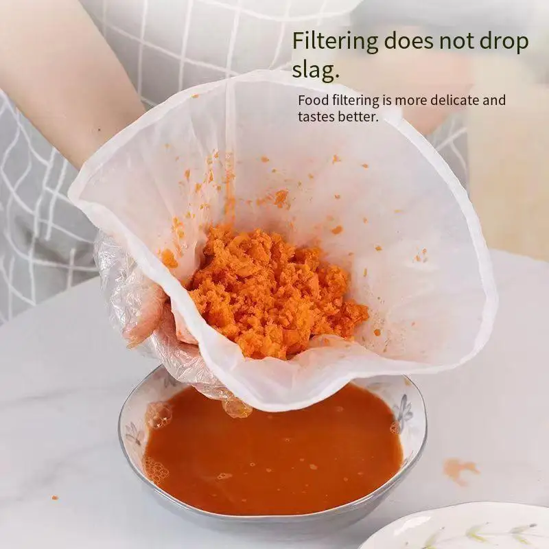 Oval-shaped nylon filter bag Wine and soy milk filter screen Juice and vegetable juice Dumpling filling water dispenser