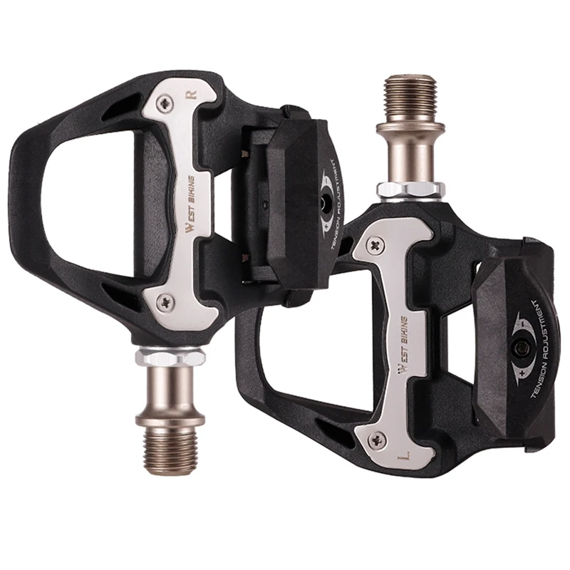 

WEST BIKING самоблокирующиеся педали SPD Cleat, нейлоновый подшипник, без клипсов, педали для дорожного велосипеда, велосипедные аксессуары, велосипедные аксессуары